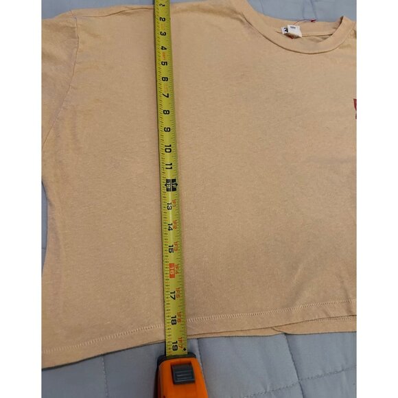 Billabong Graphic Long Sleeve Crop Top Shirt Women’s M Yellow Boho Retro 1973 Pa - Picture 4 of 9